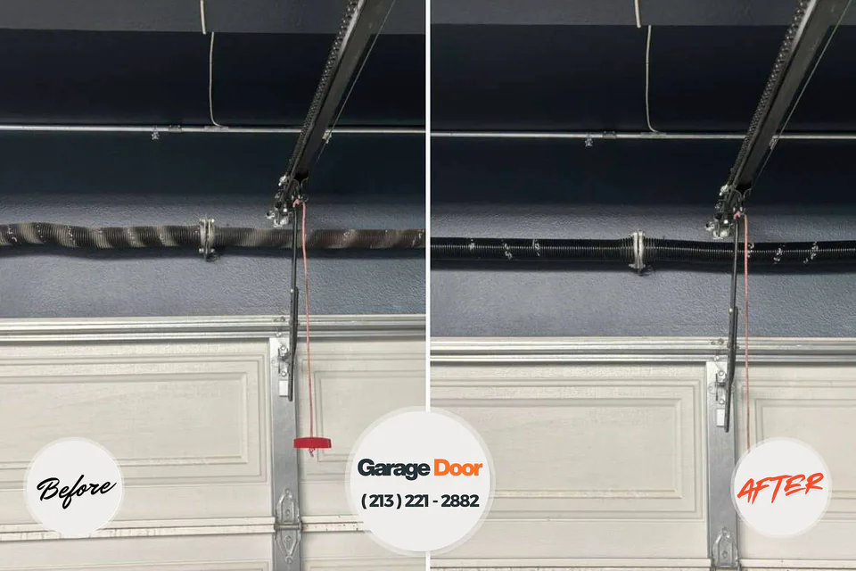 Before and after: garage door opener repair On Top of the World Designated Place, FL
